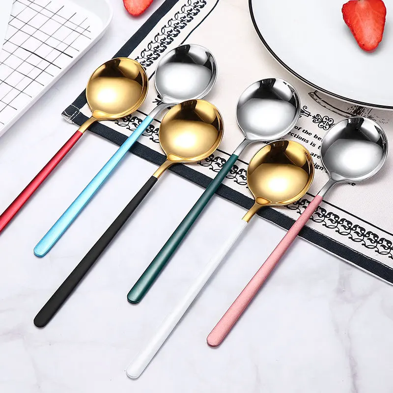 

Stainless Steel Iron Shovel Spoon Coffee Ice Cream Spoon Kids Birthday Gift New Year Gift Party Tableware Kitchen Gadget