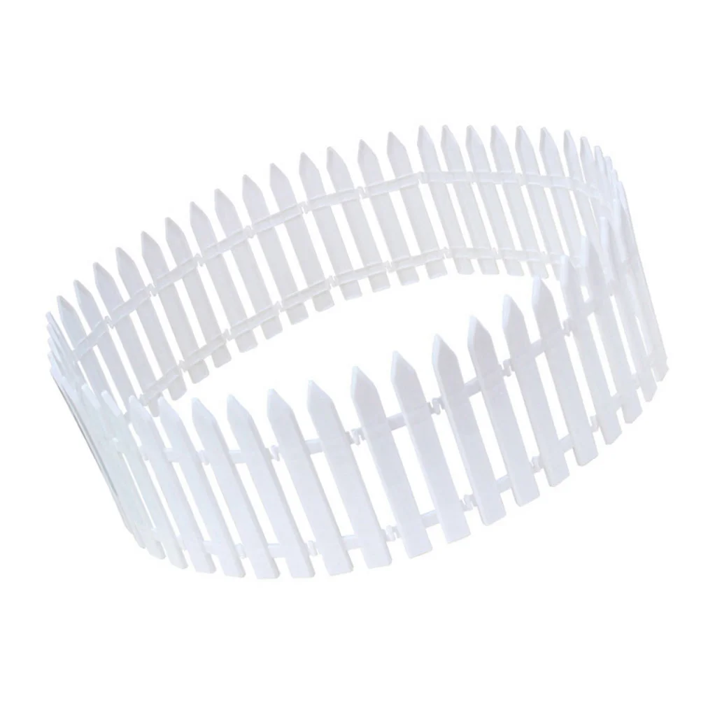 

White Plastic Picket Fence Miniature Christmas Xmas Tree Wedding Party Decoration (25 Pieces)