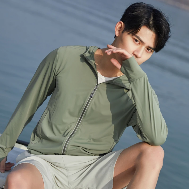 

Ice Silk Sunscreen Clothing Women's Summer Thin Anti-ultraviolet Breathable Sunscreen Clothing Men's Windbreaker Coat Skin