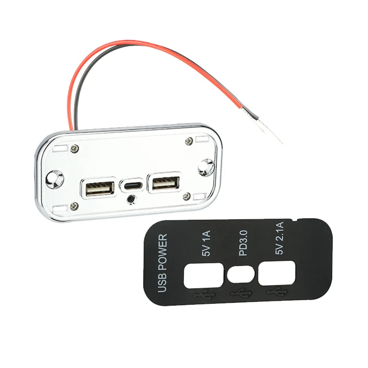 

Автомобильное зарядное устройство с двумя USB-портами, 12 В/24 В, а
