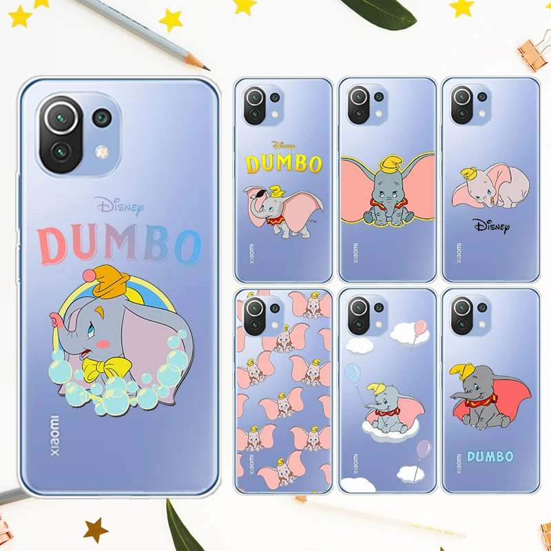 

Dumbo Disney Cute Elephant For Xiaomi Mi 12 12X 11T 11 11i 10i 10T 10S Note 10 9T 9 Lite Ultra Pro 5G Transparent Phone Case