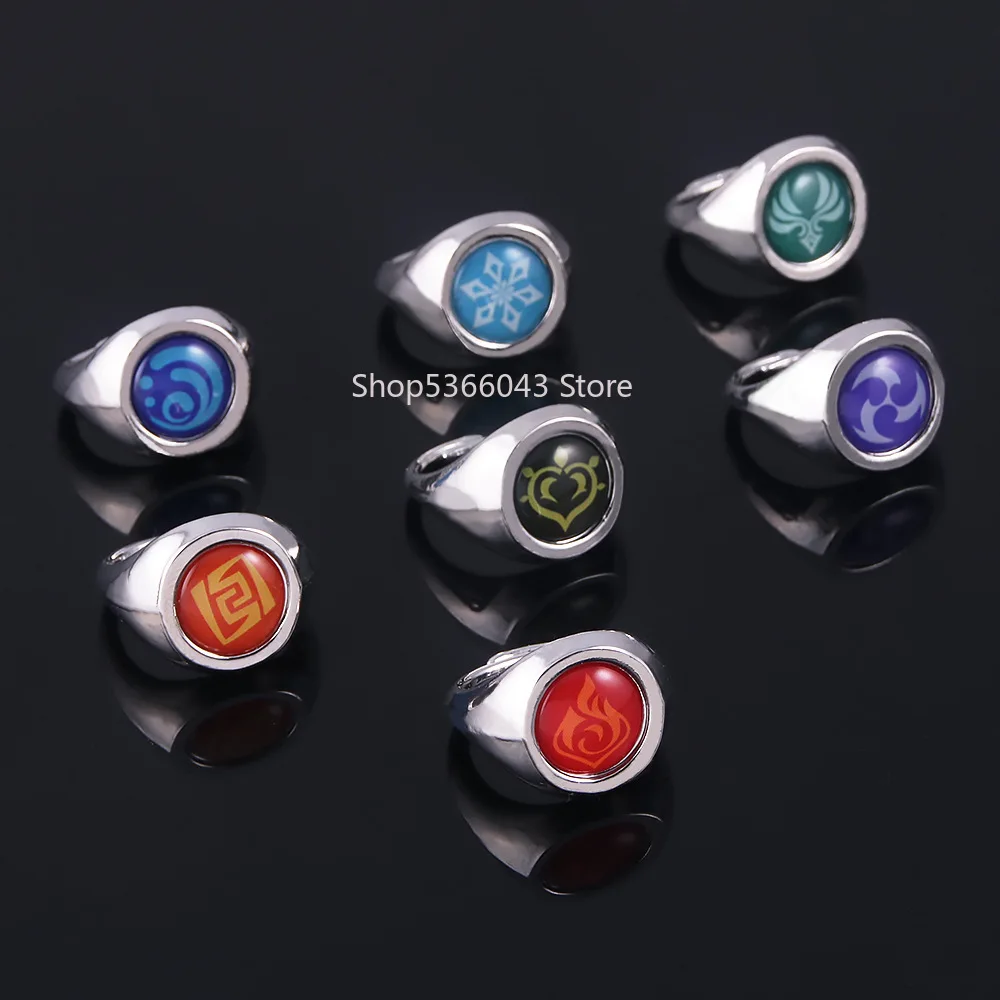 

Anime Game Genshin Impact Ring Delicate Craft Finger Decoration Ring Women Party Men Cospllay Casual Jewelry Kid Christmas Gift