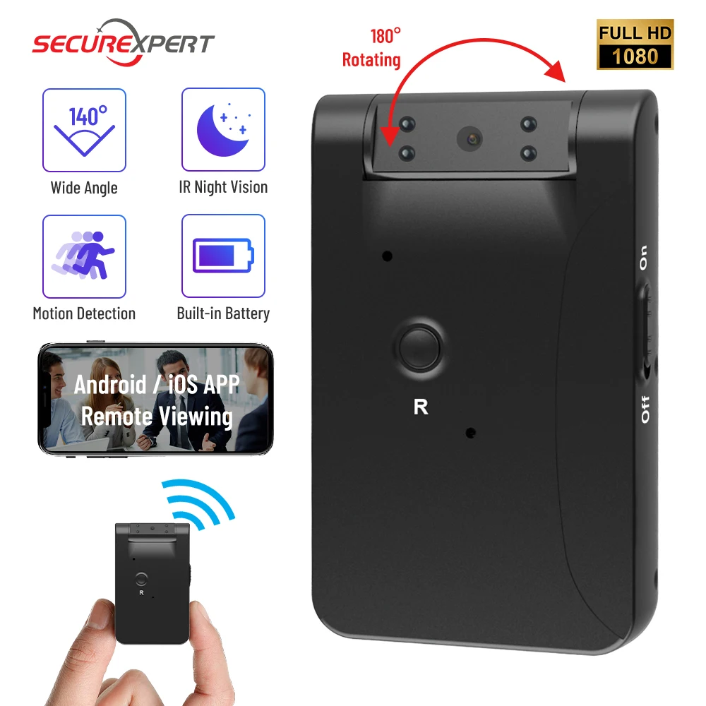 

1080 Full HD Mini Camera Wifi Smart Wireless Camcorder Night Vision Micro Small Cam Motion Detection Portable Body Cameras