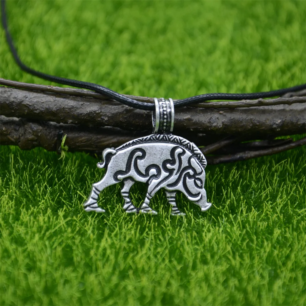 Подвеска со свиньей украшения в виде ирландских животных готическое ожерелье