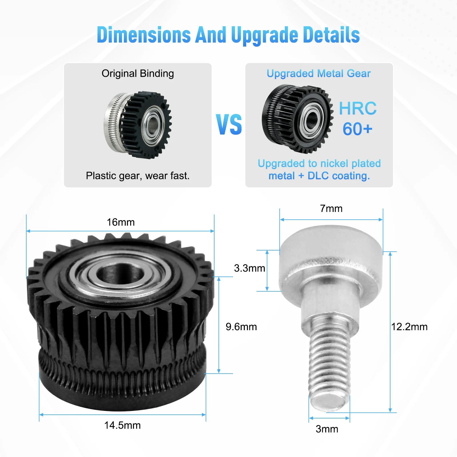 Цельнометаллическая зубчатая передача для Creality K1/K1C