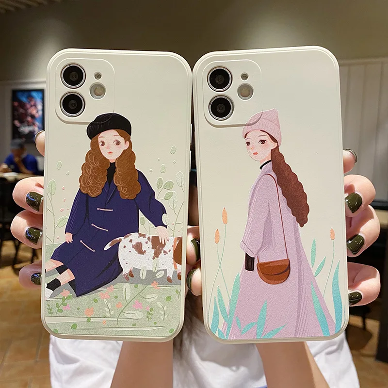 

Подходит для нового Apple 13 мобильный телефон, чехол XS Max, милый персональный чехол для маленькой девочки 12Pro 11/XR, защитный чехол