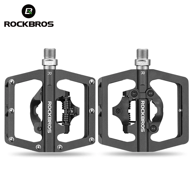 

ROCKBROS official MTB Pedal SPD Self-Locking Racing Pedales Structre Aluminum lock Pedals Sealed Bearing Bike SPD Pedal