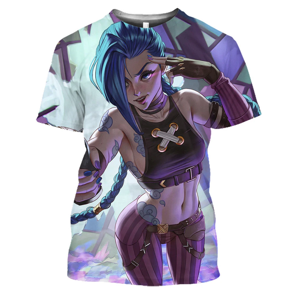 

Arcane League of Legends 3D Print Game T-Shirts Summer Anime Men Women T Shirt Hip Hop Fashion Oversized Streetwear Boy Clothing