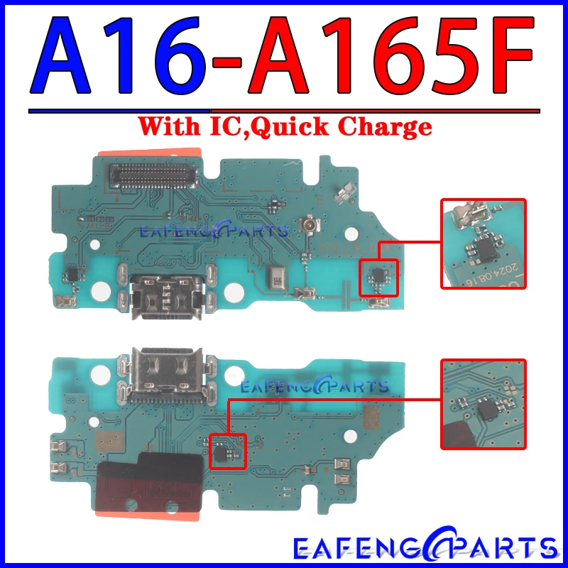 Фото USB-порт для зарядки (док-станция) для Samsung Galaxy A07, A17, A37, A57, A06, A16, A26, A36, A56 4G 5G, A166P, A176B, A376, A576 — модуль зарядной платы №5