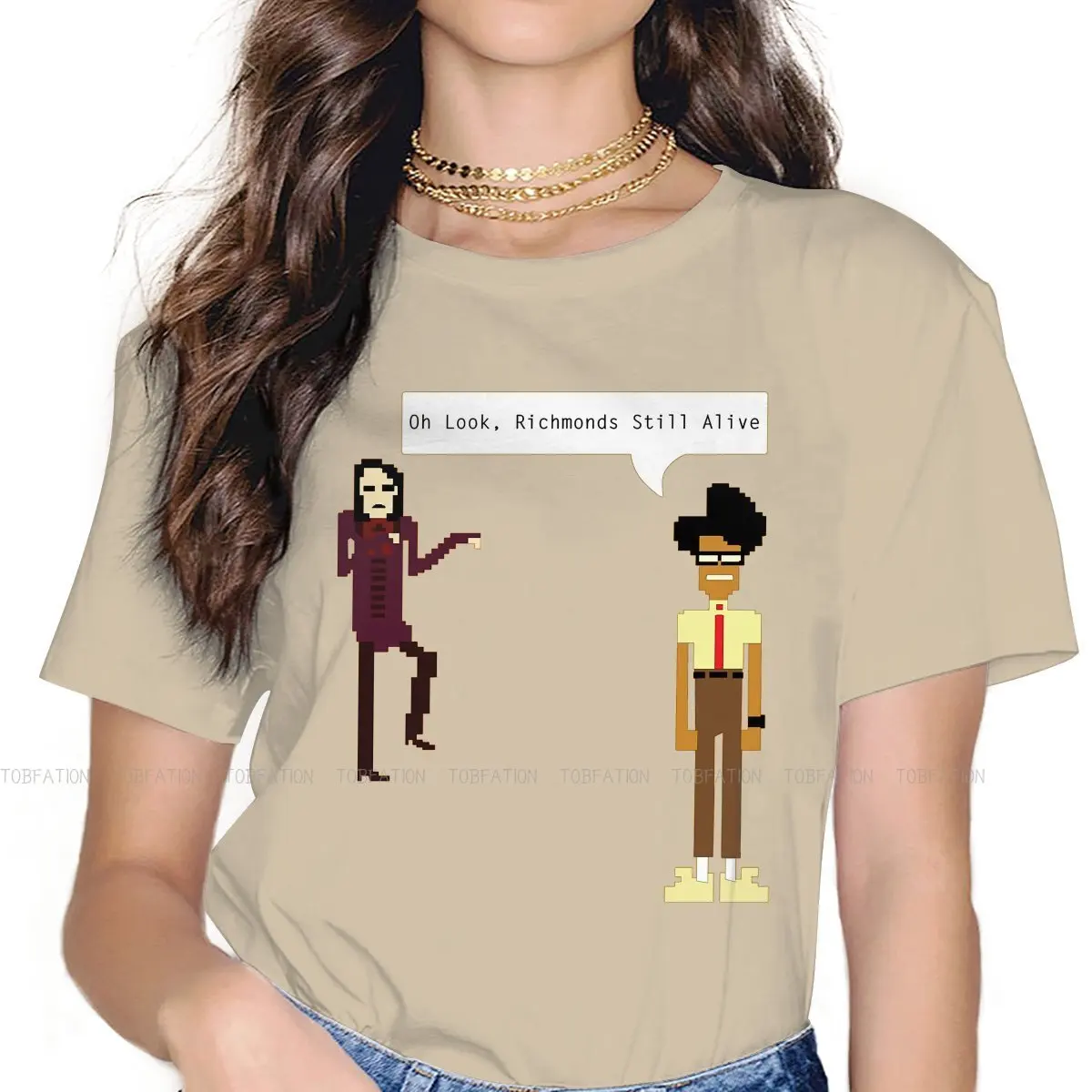 

Женская футболка с круглым вырезом, из чистого хлопка