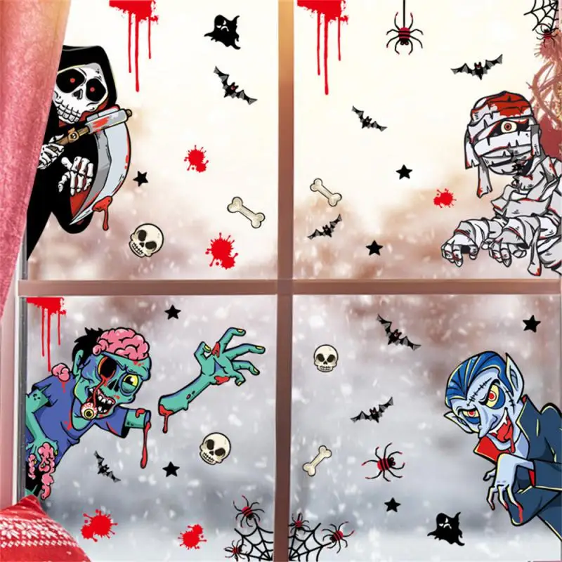10/декоративные наклейки на Хэллоуин кровавая ручная печать фотография постер