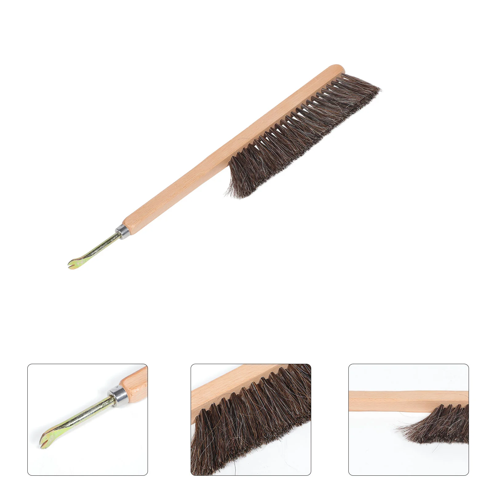 

1 Pc Durable Broom Sweeping Brush Wooden Handle Brush for Adults Men