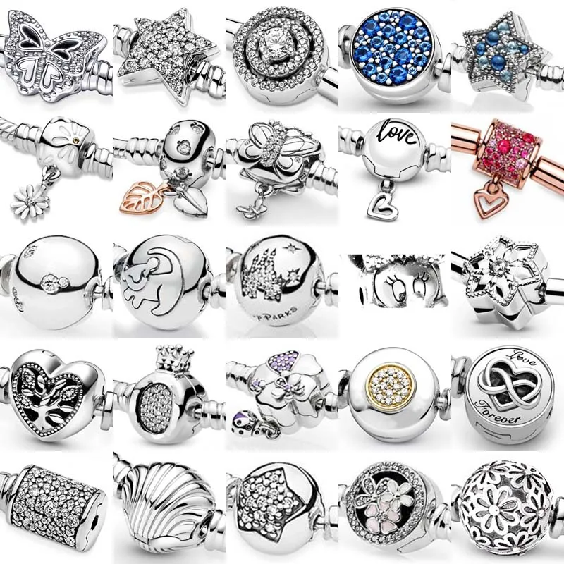 

Новые моменты, асимметричная звезда, листья, Маргаритка, Бабочка, застежка, женский серебряный браслет, европейский браслет, бусины, очаровательные ювелирные изделия «сделай сам»