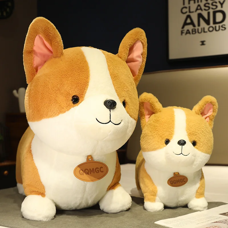 

25-55cm Cartoon Corgi Dog Plush Toys Soft Puppy Doll Stuffed Animal Toys for Children Kawaii Baby Pillow Lovely Girls Xmas Gift