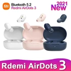 Новые беспроводные наушники Xiaomi Redmi AirDots 3 Mi True Wireless Bluetooth 5,2, стереонаушники с басами Apt-X, Адаптивная гарнитура с сенсорным управлением, TWS наушники