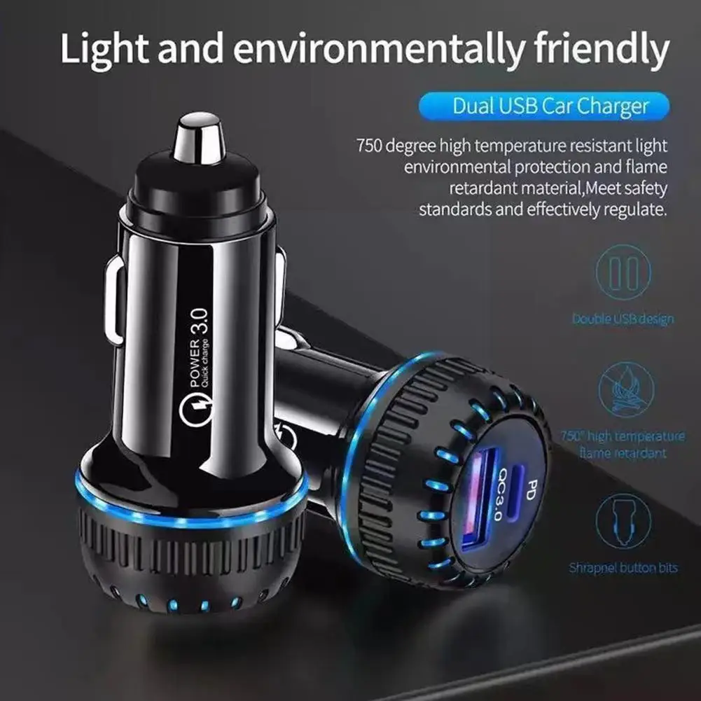 15 Вт QC3.0 USB автомобильная Быстрая зарядка с адаптером PD для автомобиля всех