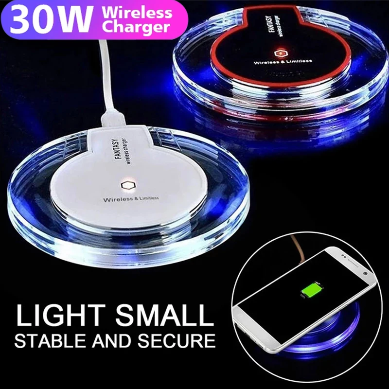 

5W Fast Wireless Charger For Samsung Galaxy S10 S9 S8 Note 9 Qi Charging Pad for iPhone 11 Pro XS Max XR X 8 Plus 12 13 Charge