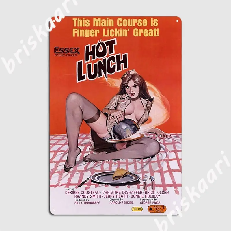 

Эротический кинопостер в стиле ретро, горячий обед, металлический знак, кинотеатр, гостиная, Настенный декор, жестяной знак на заказ