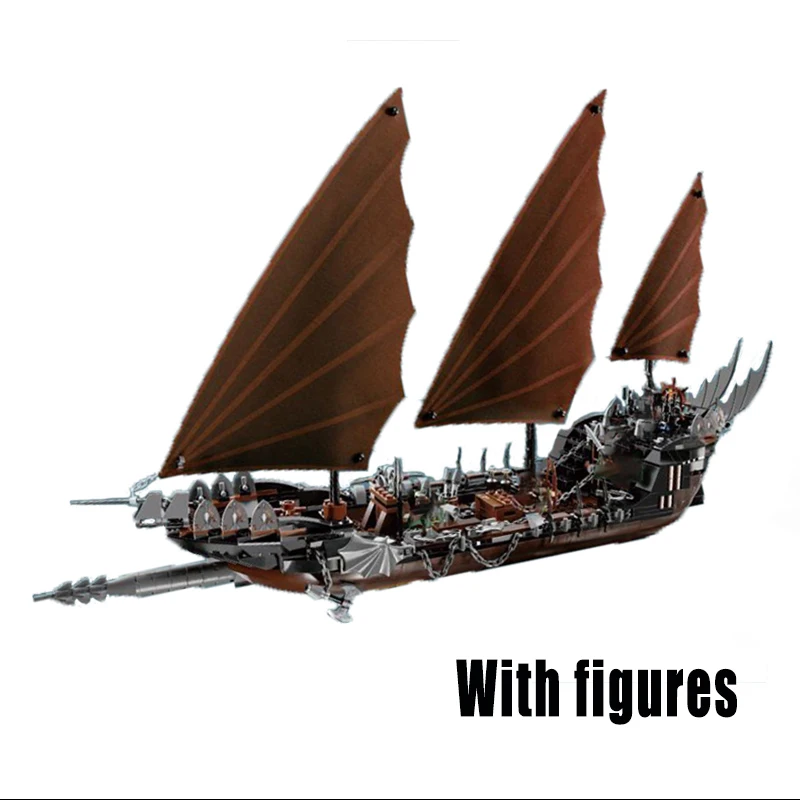 

2022 Movie Scene Lorded Ring Ghost Pirate Ship Bricks Set Compatible with 79008 Building Blocks Toys for Kids Christmas Gift