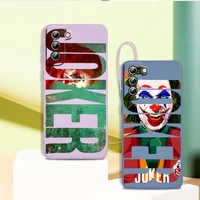 cool joker movie phone case for samsung galaxy s21 s22 pro s20 fe s10 note 20 10 plus lite ultra liquid rope cover