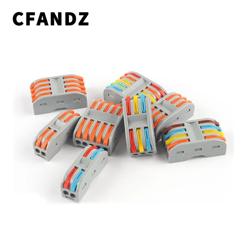 

1PCS 221 222 223 224 225 Wire Connector One In One Out 2 in 2 Out 3 In 3 Out 4 In 4 Out 5 In 5 Out Press Type Fast Wire Terminal