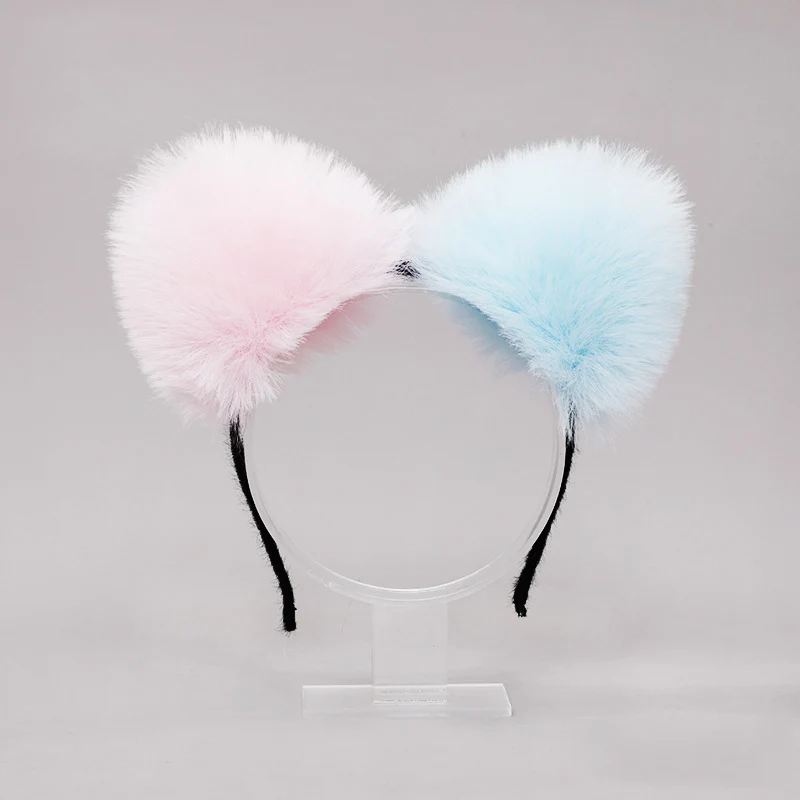 Ободок для волос с кошачьими ушками из искусственного меха |