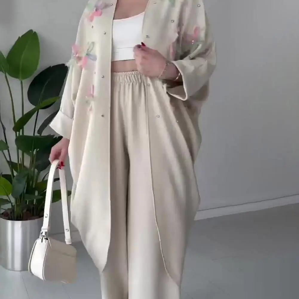 Женский весенний наряд элегантный комплект с 3d цветочным декором женский пиджак