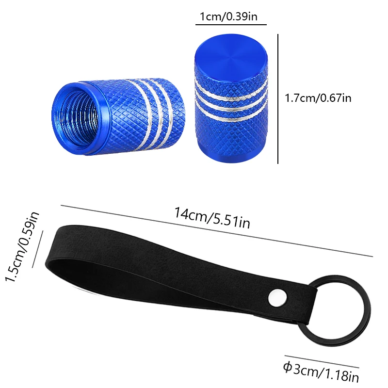 Колпачки для клапанов шин автомобиля с автомобильными брелоками ключей Subaru STI