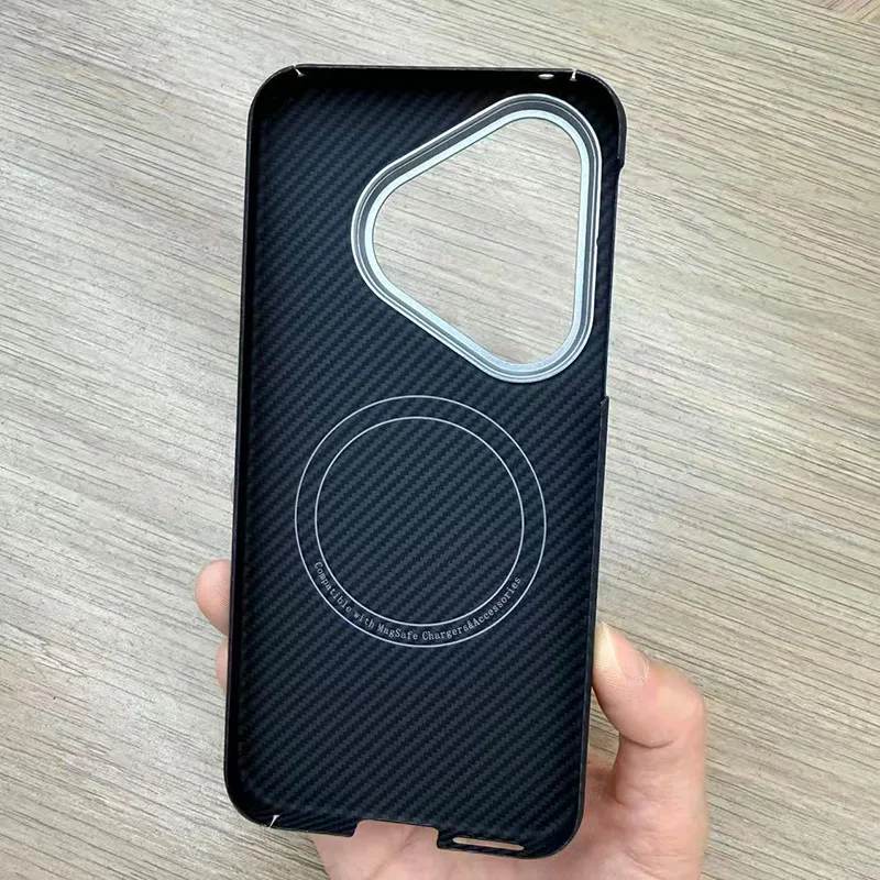 Фото Чехол для Huawei Pura90 Pura 90 Pro Max Magsafe, магнитный, из настоящего углеродного волокна и арамида, защитный чехол для мобильного телефона №4