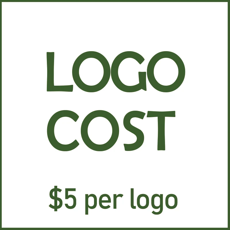 El logotipo impreso cuesta 5 USD para todas las bolsas