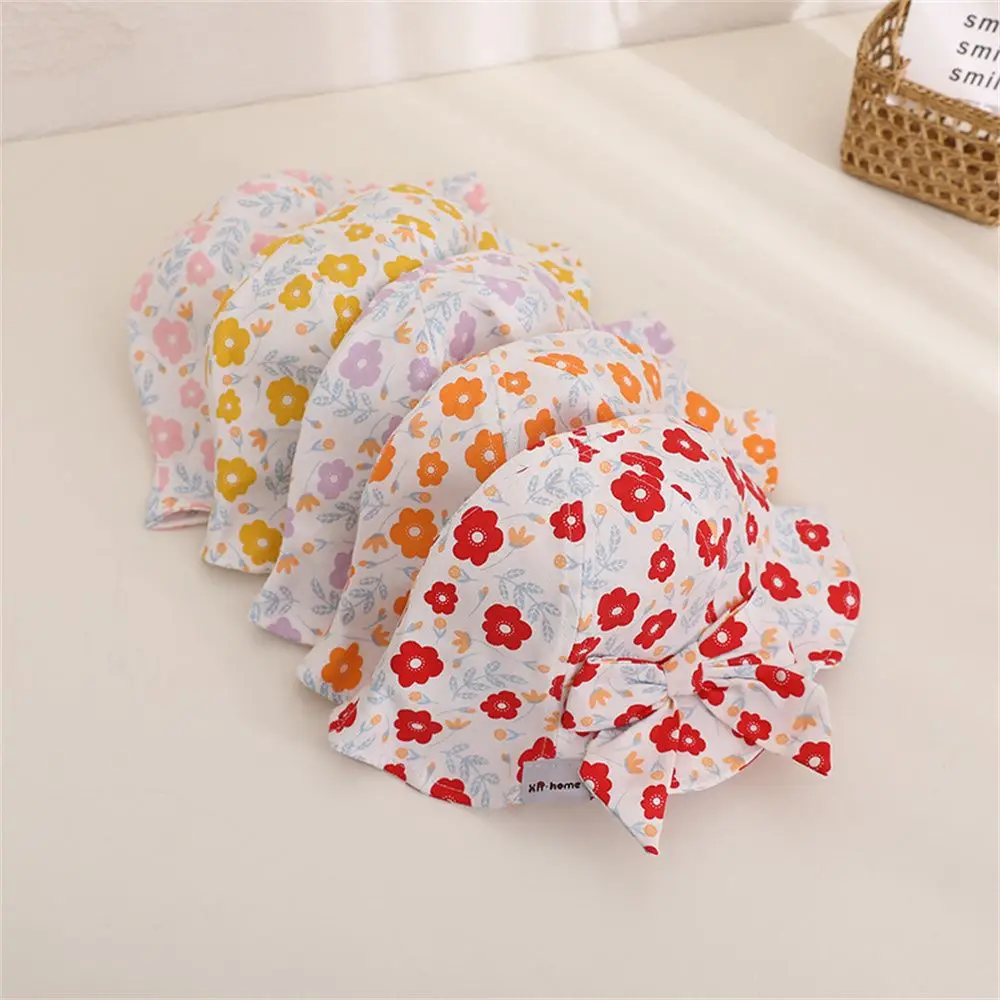 

Уличная шляпа для маленьких девочек, шляпа с бантом в стиле рыбака, Детская шляпа от солнца в виде цветов, шляпа для защиты от солнца для малы...