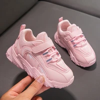 girls sneakers simple monochrome breathable spring and autumn new versatile hook loop 2022 boys child sport shoes for running