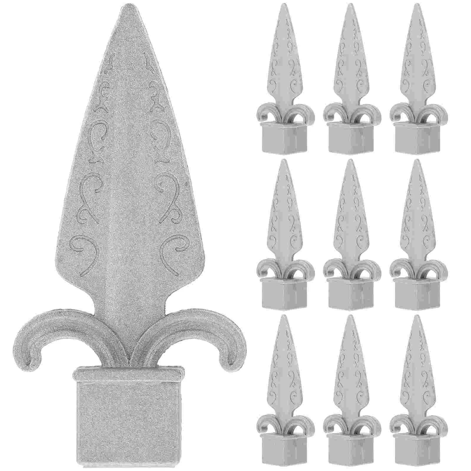 10 шт. головка забора уличный наконечник алюминиевый столб украшения копье