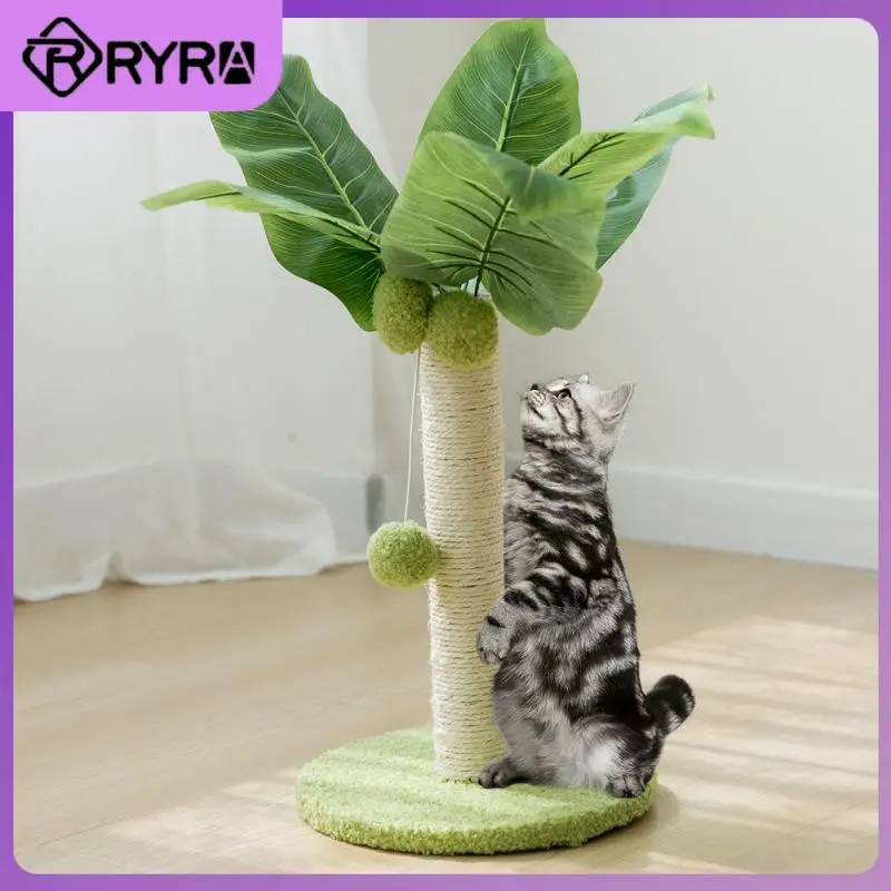 

Wood Board Environmental-friendly Posts With Sisal Rope Keep Nails Healthy Cat Scratching Post Harmless Cat Scratcher Tree 25cm
