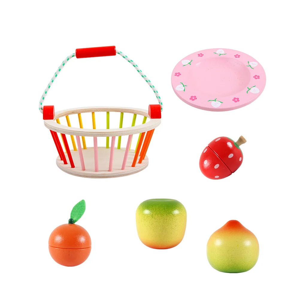 

1 Set Simulation Fruits Toys Kids Cutting Toys Children Kitchen Fruits Toys