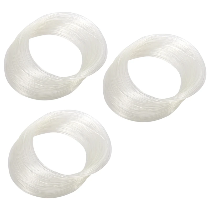 

3X Fisherman Monofilament Fluorocarbon Fishing Leader Line 1.2Mm Dimeter White