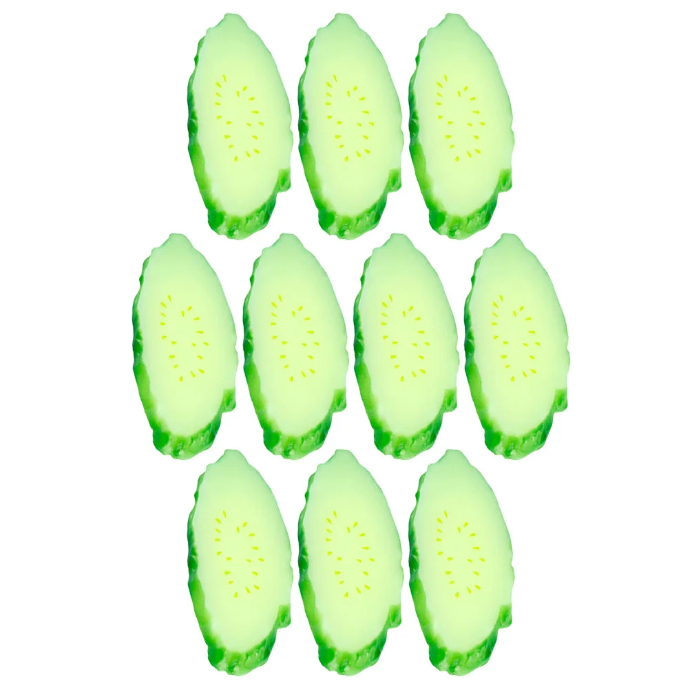 

Cucumber Vegetable Slices Artificial Props Lifelike Fake Green Models Photo Simulation Fruit Kitchen Restaurant Prop Vegetables