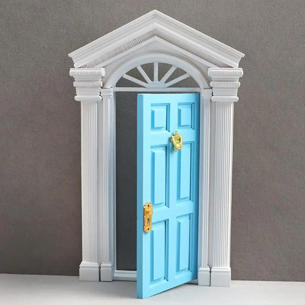 

Fashion 1: 12 Miniature Dollhouse Mini Door Model Mini Door Lightweight Pretend Play
