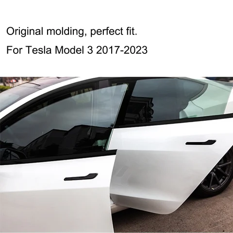 Для Tesla Model 3 2017-2023 полная отделка окон, матовая черная наклейка, нашивка для изменения цвета тела, модель 3, защитная пленка против царапин