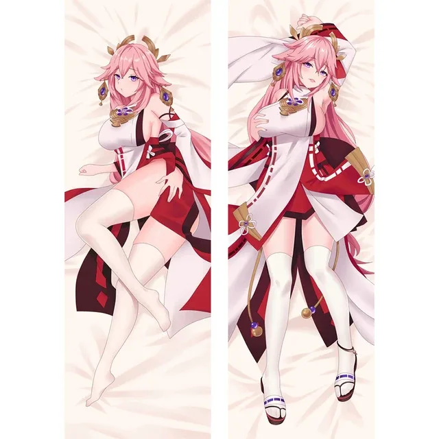 

Подушка для косплея Genshin Impact Anime Yae Miko Guuji Dakimakura, подушка для самостоятельного изготовления на заказ, наволочка для мужского костюма для косплея Otaku