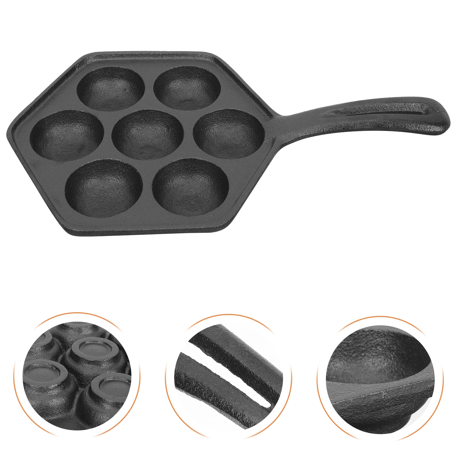 

Cast Iron Octopus Balls Mold No-stick Baking Tray ​Takoyaki Cooking Tray