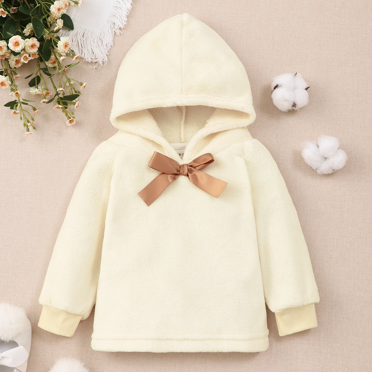 

Children's Long Sleeved Solid Color Butterfly Hooded Top Children Girls Hoodies Winter Coat Cute Kids Outwear Kids Long Sleeve