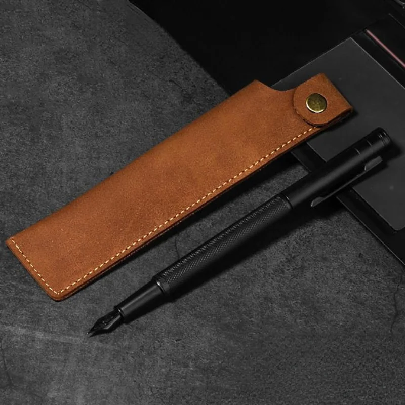 

PU Leather Pen Sleeve Pencil Bag Stationery Holder Organizer Fountain Pen Case School Supplies Women Office Accessories