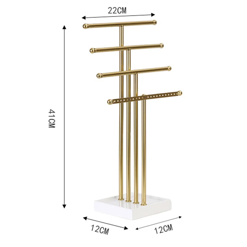 4 Tiers Necklace Display Stand Bracelet Earrings Storage Box Jewelry Organizer Jewelry Display Stand