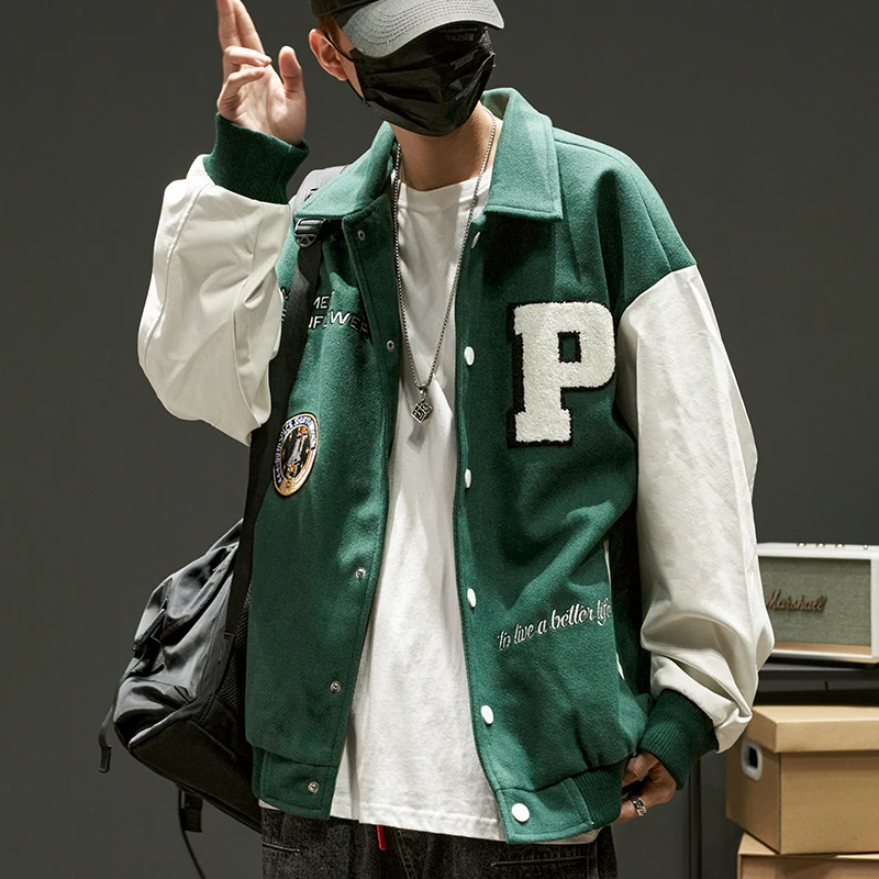 

American Retro Label Air Force Pilot Baseball Uniform Men's Spring and Autumn Tide Brand Hip-hop Loose Couple Jacket Jacket