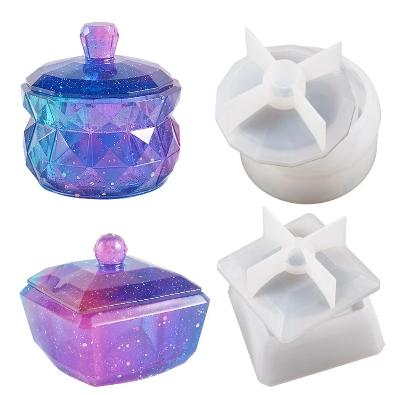 

2 Pack Resin Molds Silicone Ashtray Molds Ashtray Mold Jewelry Storage Box Mold Resin Casting Epoxy Ashtray Moulds