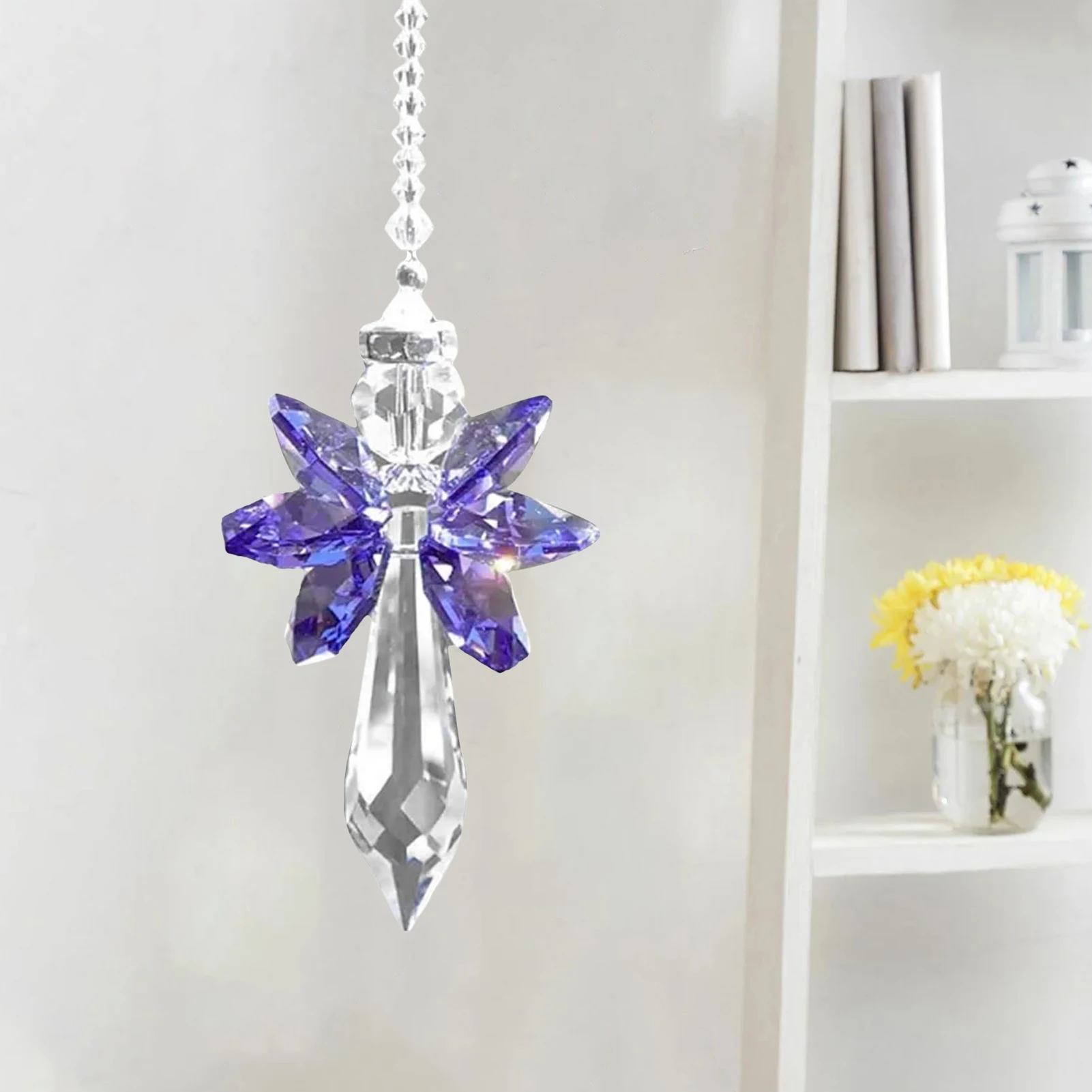 

Радужный Хрустальный Ангел, шарм, Радужный ангел-хранитель, хрустальные подвески, хрустальный стеклянный орнамент, украшение для дома и авт...