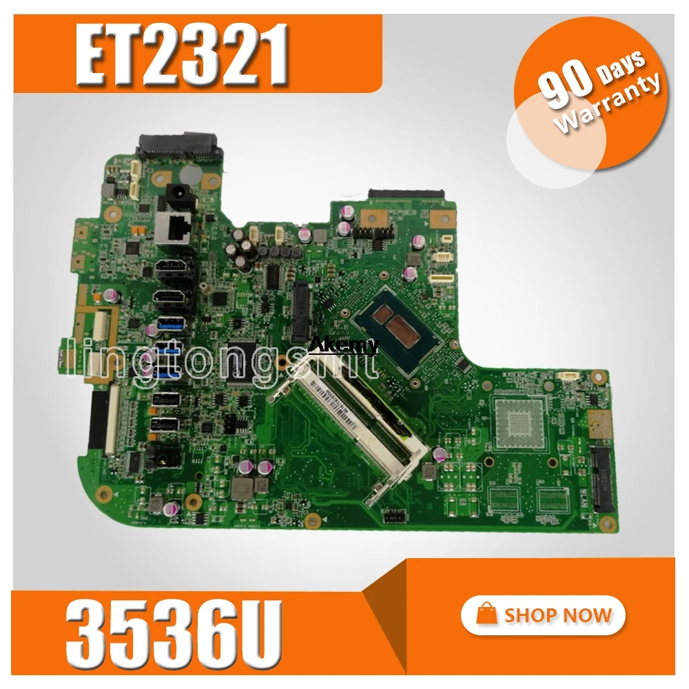 

ET2321 GM All-in-one motherboard For Asus ET2321 ET232 Mainboard(3536U 2 cores)DDR3 100% Test Ok