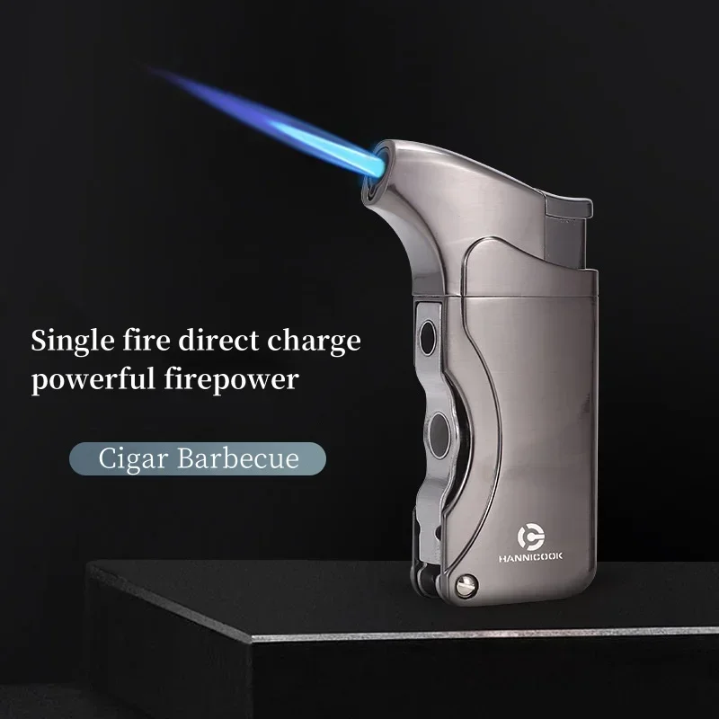 Hanni Cook ветрозащитная зажигалка для сигар из цинкового сплава с синим пламенем