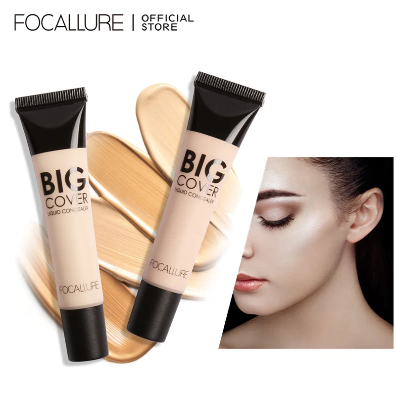 

FOCALLURE Liquid Concealer Cream Waterproof Full Coverage Concealer Long Lasting Face Scar Acne Cover Smooth Moisturizing Makeup